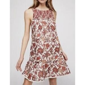 Free people pink Floral Swing Dress